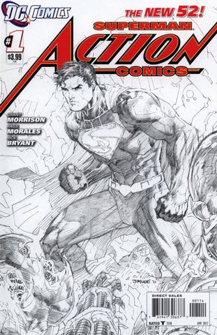 Action Comics #1 (2011) - Jim Lee Sketch Variant RARE