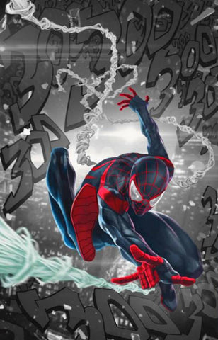 Miles Morales: Spider-Man #19 -  Skan 'Color Splash' Virgin Variant